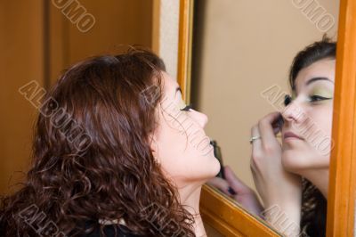 in mirror