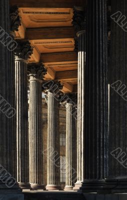Corinthian columnes of the Cazanski Cathedral