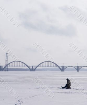lonely fisherman