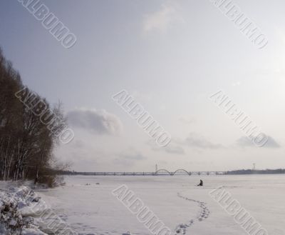 lonely fisherman