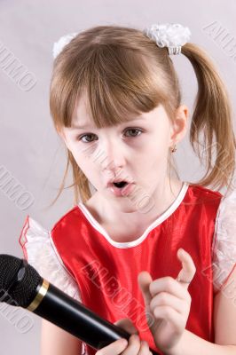 girl and microphone
