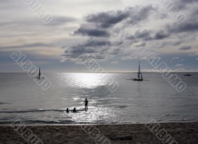 Boats at beach