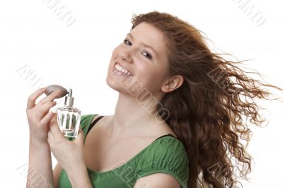 Teenager with perfume