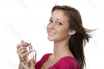 Teenager with perfume