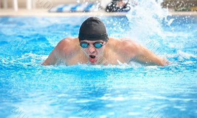 Young adult swimmer