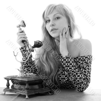 Lovely girl on telephone