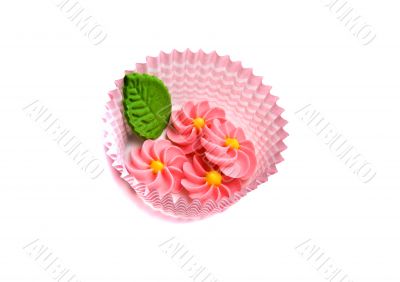 Marzipan in a rosette