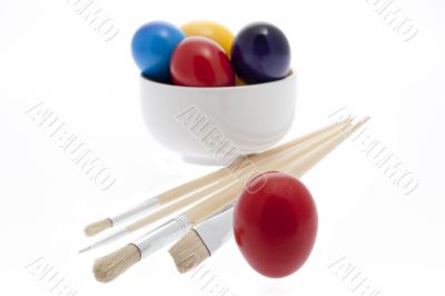 Easter, painted easter eggs