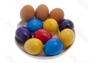 Easter, painted easter eggs