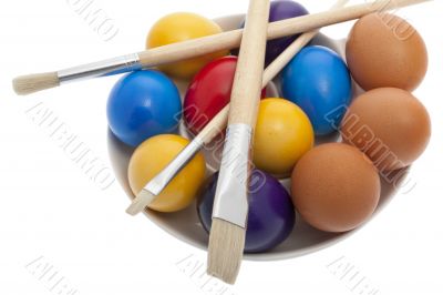 Easter, painted easter eggs