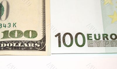 100 dollars and 100 euro