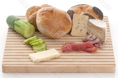 bread, blue cheese and ham