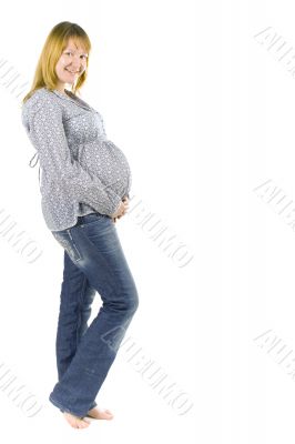 young pregnant woman