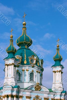 St. Andrew`s Cathedral in Kiev, Ukraine