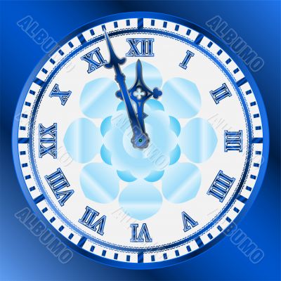 Vector image of vintage clocks face