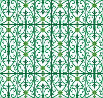 vector image of metal scoop grating fence