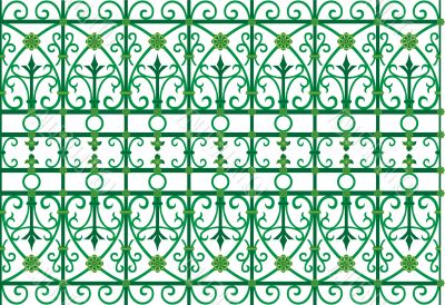 vector image of metal scoop grating fence