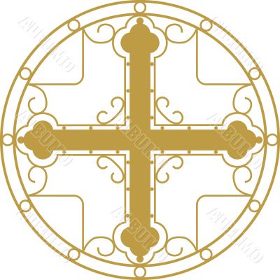 vector ornament with Christian Holy cross