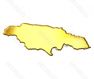 Jamaica 3d Golden Map