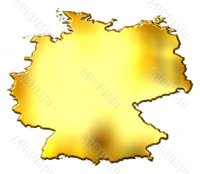 Germany 3d Golden Map