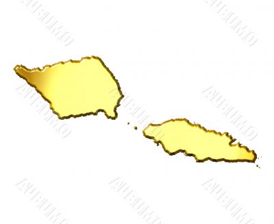 Samoa 3d Golden Map