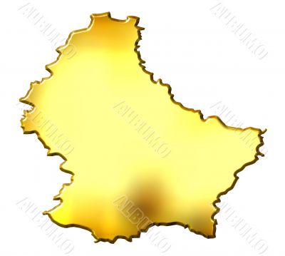 Luxembourg 3d Golden Map