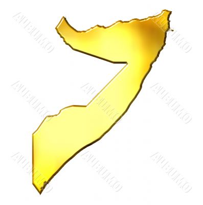 Somalia 3d Golden Map