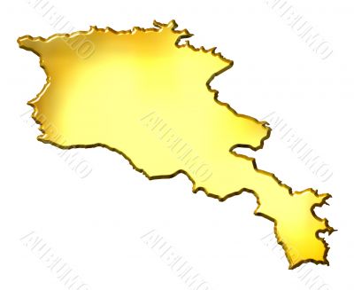Armenia 3d Golden Map