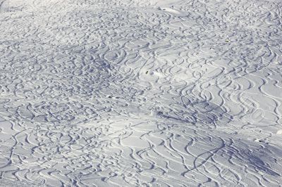 Ski tracks in the snow