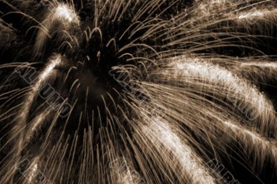 Fireworks Colors sepia
