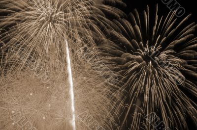 Fireworks Showtime sepia