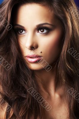 beautiful and sexy brunette girl
