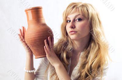 girl with jug