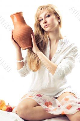 girl with jug