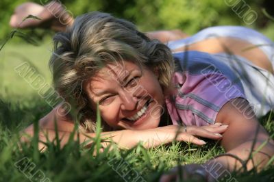 Woman in grass