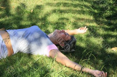 Woman in grass