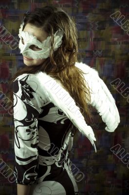  girl in a mask