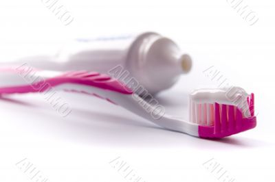 toothpaste and toothbrush