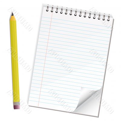 note paper pencil