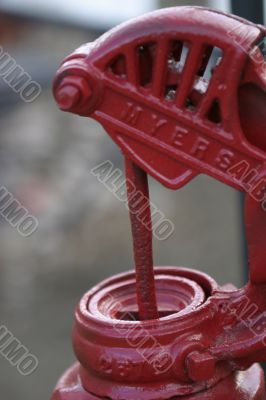 Red Hand Water Pump