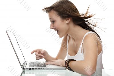 Girl with laptop