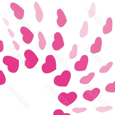 Background with pink hearts