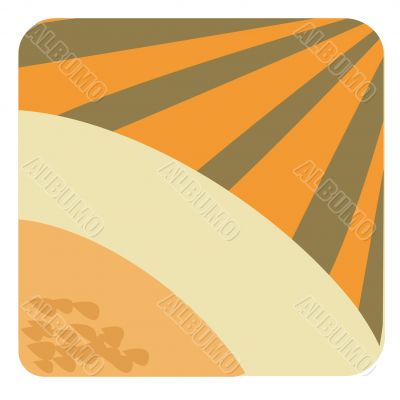 stylized background with melon