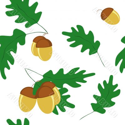 seamless pattern with acorns