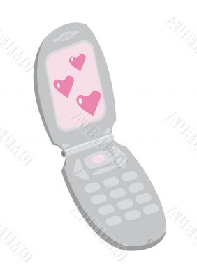 Saint Valentine`s mobile phone