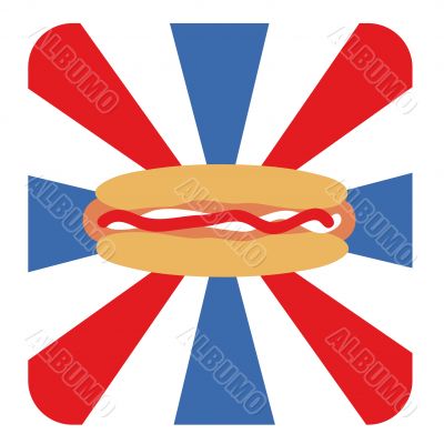 illustration for national hotdog`s day