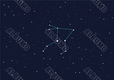 illustration of constellation `Hare`