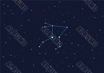 illustration of constellation `Hare`