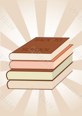 background with several books