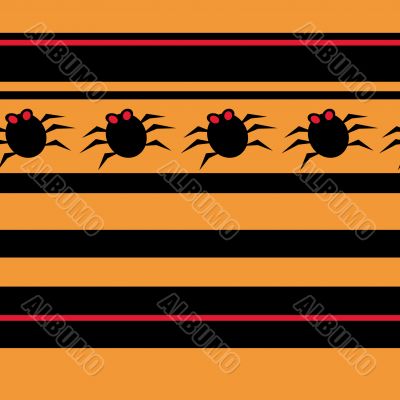 halloween seamless pattern with spiders